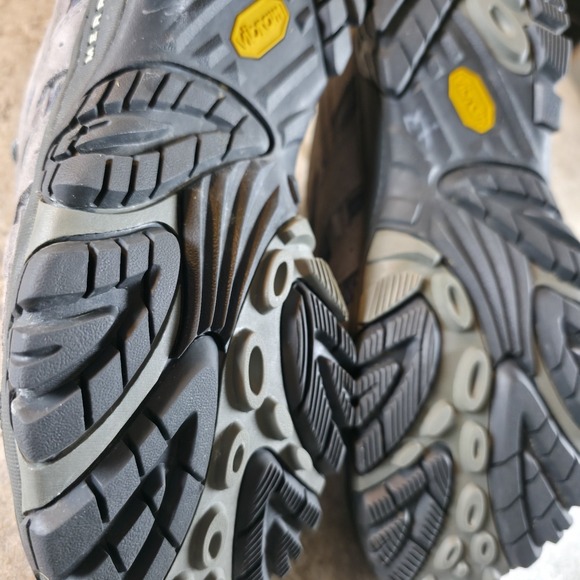 Merrell Moab 2 Grey Leather Hiking Shoes Womens 10 W / Mens 8.5 Boot J06014W New - Picture 8 of 10